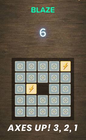 Memory game tiles on a wooden target background